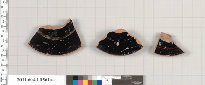 Terracotta fragments of kylikes (drinking cups)