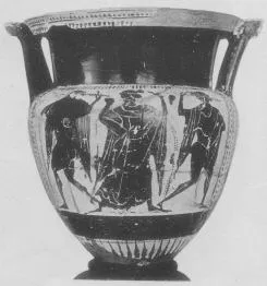 KRATER, COLUMN (ATHENIAN, BLACK-FIGURE)
