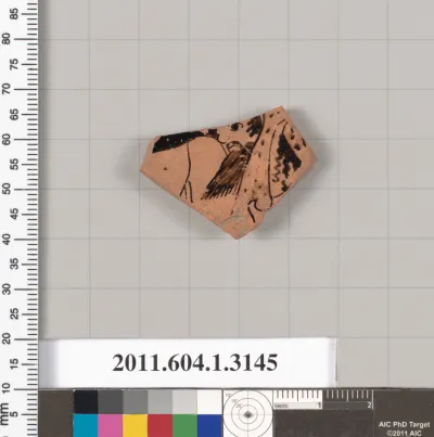 Terracotta fragment of a kylix (drinking cup)