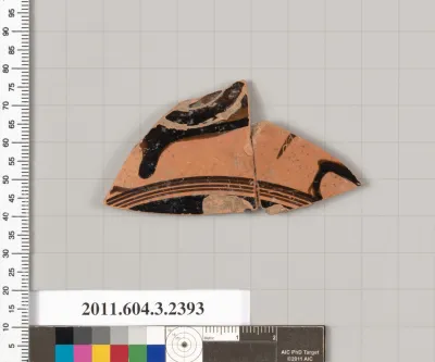 Terracotta fragment of a kylix: eye-cup (drinking cup)