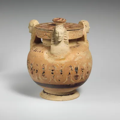 Terracotta pyxis (box)