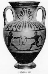 AMPHORA, NECK (SOUTH ITALIAN, CAMPANIAN, BLACK-FIGURE)