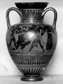 AMPHORA, NECK (ATHENIAN, BLACK-FIGURE)