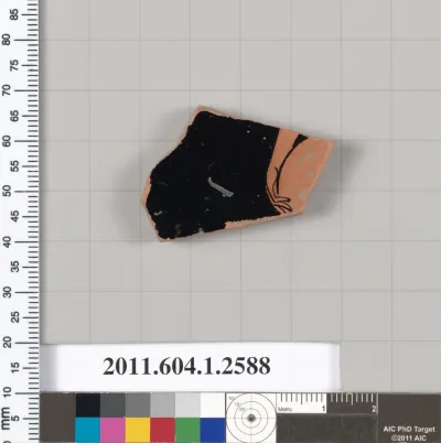 Terracotta fragment of a kylix (drinking cup)