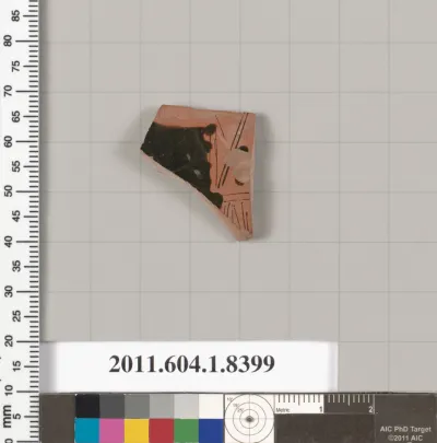 Terracotta fragment of a kylix (drinking cup)