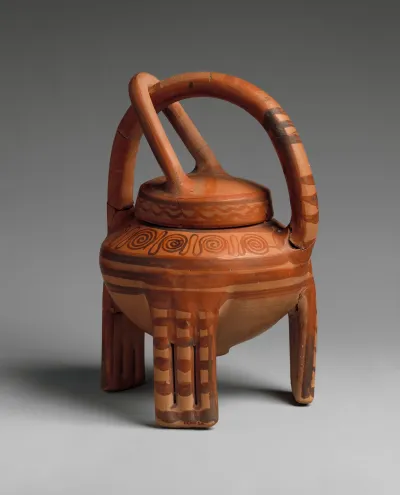 Terracotta "basket vase"