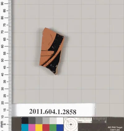 Terracotta fragment of a kylix (drinking cup)