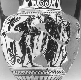 AMPHORA, NECK (ATHENIAN, BLACK-FIGURE)
