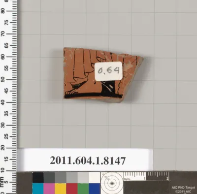 Terracotta fragment of a kylix (drinking cup)