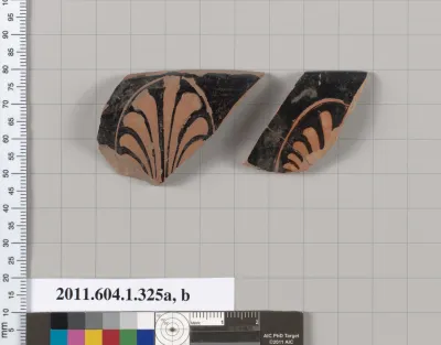 Terracotta rim fragments of kylikes (drinking cups)