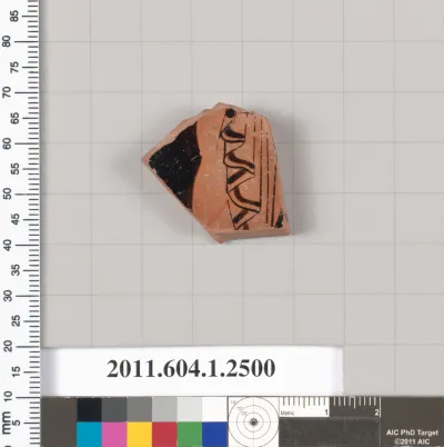 Terracotta fragment of a kylix (drinking cup)