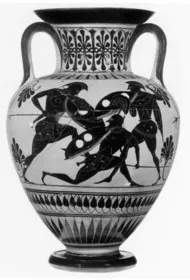 AMPHORA, NECK (ATHENIAN, BLACK-FIGURE)