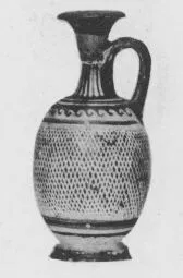 LEKYTHOS, SQUAT (SOUTH ITALIAN, GNATHIAN, BLACK GLAZE)