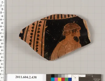 Terracotta fragment of a column-krater (bowl for mixing wine and water)