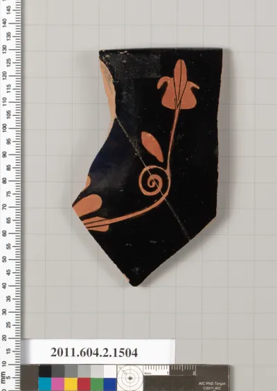 Terracotta rim fragment of a skyphos (deep drinking cup)