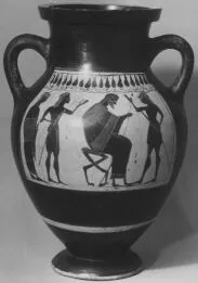 AMPHORA, BELLY, TYPE B (ATHENIAN, BLACK-FIGURE)