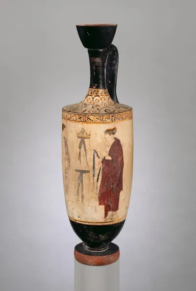 Terracotta lekythos (oil flask)