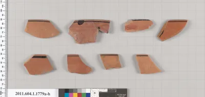 Terracotta rim fragments of kylikes(drinking cups)