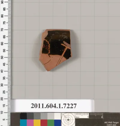 Terracotta rim fragment of a kylix (drinking cup)