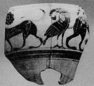SKYPHOS, FRAGMENT (CORINTHIAN, BLACK-FIGURE)