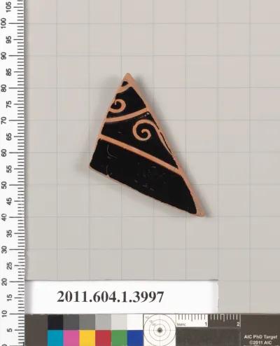 Terracotta fragment of a kylix (drinking cup)