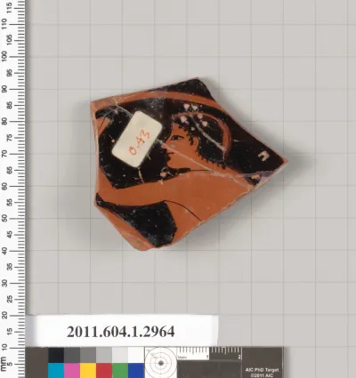 Terracotta fragment of a kylix (drinking cup)