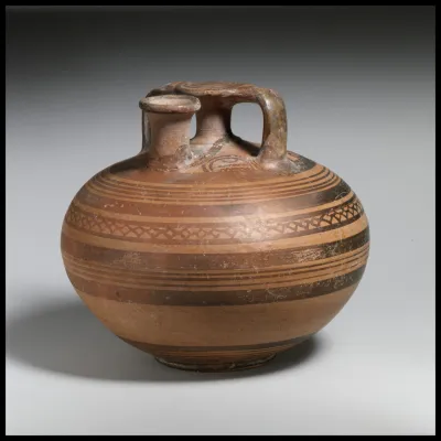 Terracotta stirrup jar