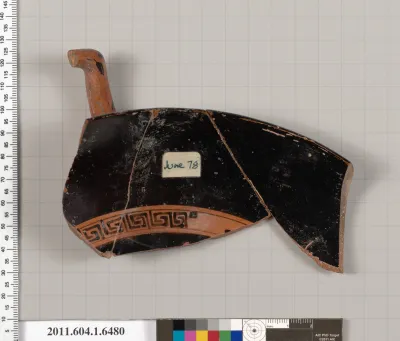 Terracotta fragment of a kylix (drinking cup)