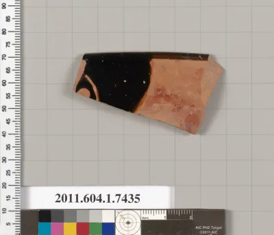 Terracotta rim fragment of a kylix (drinking cup)