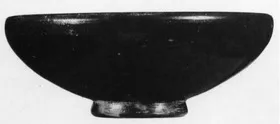 DISH (CALENIAN, BLACK GLAZE)