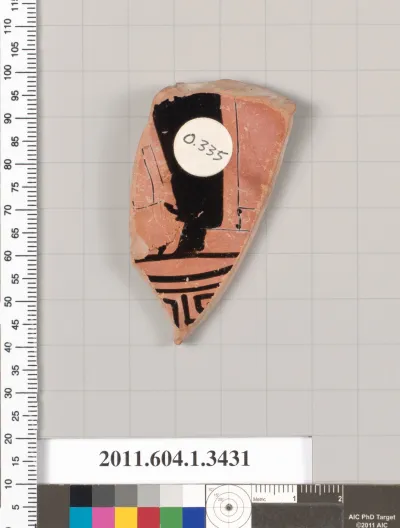 Terracotta fragment of a kylix (drinking cup)