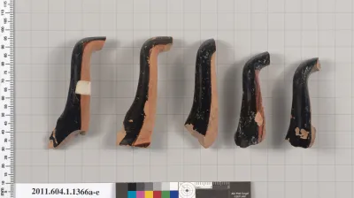 Terracotta fragments of kylikes (drinking cups)