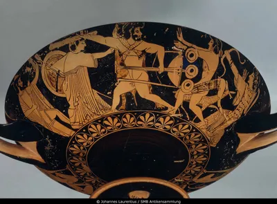 Rotfigurige Schale (Attische Trinkschale)