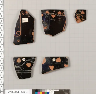 Terracotta rim fragments of a skyphos (deep drinking cup)