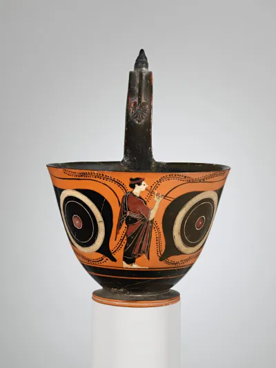 Terracotta kyathos (cup-shaped ladle)
