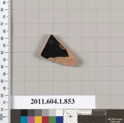 Terracotta fragment of a kylix (drinking cup)