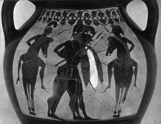 AMPHORA, BELLY, TYPE B (ATHENIAN, BLACK-FIGURE)