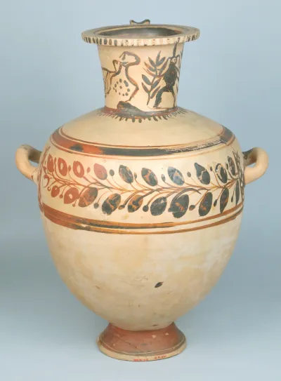 Terracotta Hadra hydria (water jar)