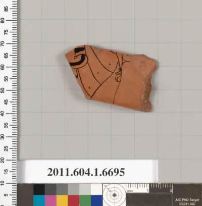 Terracotta fragment of a kylix (drinking cup)