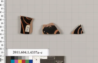 Terracotta fragments of kylikes (drinking cups)