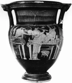 KRATER, COLUMN (ATHENIAN, RED-FIGURE)