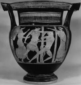 KRATER, COLUMN (ATHENIAN, RED-FIGURE)