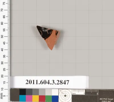 Terracotta fragment of a closed shape