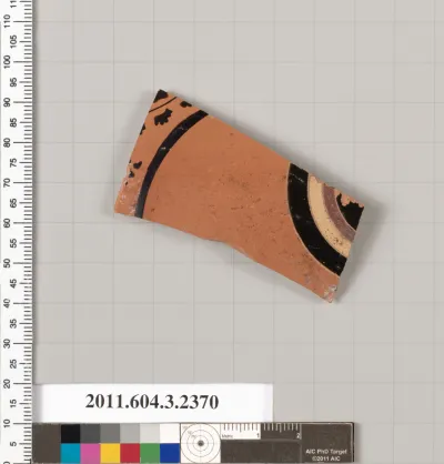 Terracotta fragment of a kylix: eye-cup (drinking cup)