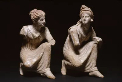 Crouching Women Playing Knucklebones