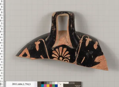 Terracotta fragment of a kylix (drinking cup)