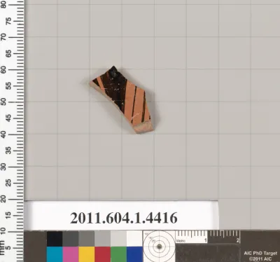 Terracotta fragment of a kylix (drinking cup)