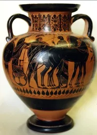 AMPHORA, NECK (ATHENIAN, BLACK-FIGURE)