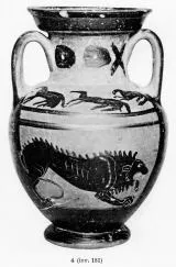 AMPHORA, NECK (SOUTH ITALIAN, CAMPANIAN, BLACK-FIGURE)
