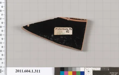 Terracotta fragment of a kylix (drinking cup)